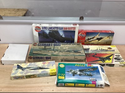 Lot 676 - Eight Plastic and Resin Model Kits by Airfix,...