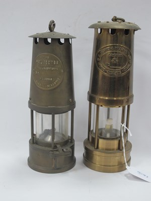 Lot 1396 - Brass Miners Lamps - Thomas & Williams of...