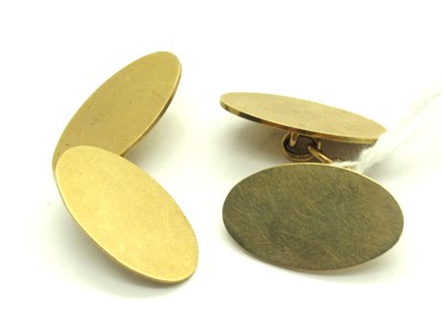 Lot 274 - A Pair of Vintage 9ct Gold Cufflinks, the...