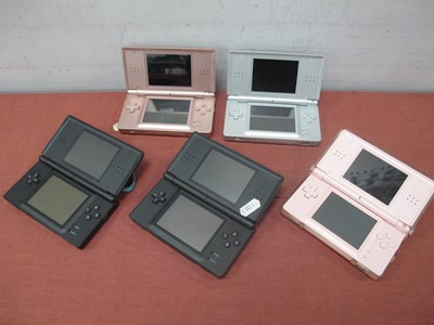 Lot 585 - Five Nintendo DS Lite Handheld Consoles, all...