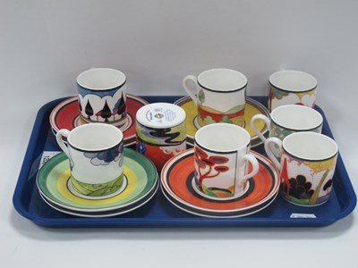 Lot 1208 - Wedgwood Cafe Chic Clarice Cliffe Espresso...