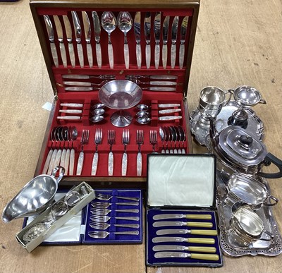 Lot 136 - Assorted Plated Ware, including a six setting...