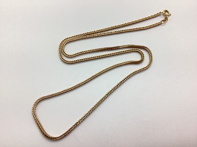 Lot 14 - A 9ct Gold Herringbone Link Chain, of box...