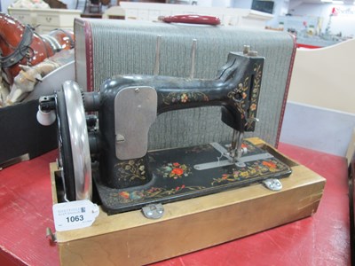 Lot 1063 - Vest Sewing Machine, in later case.