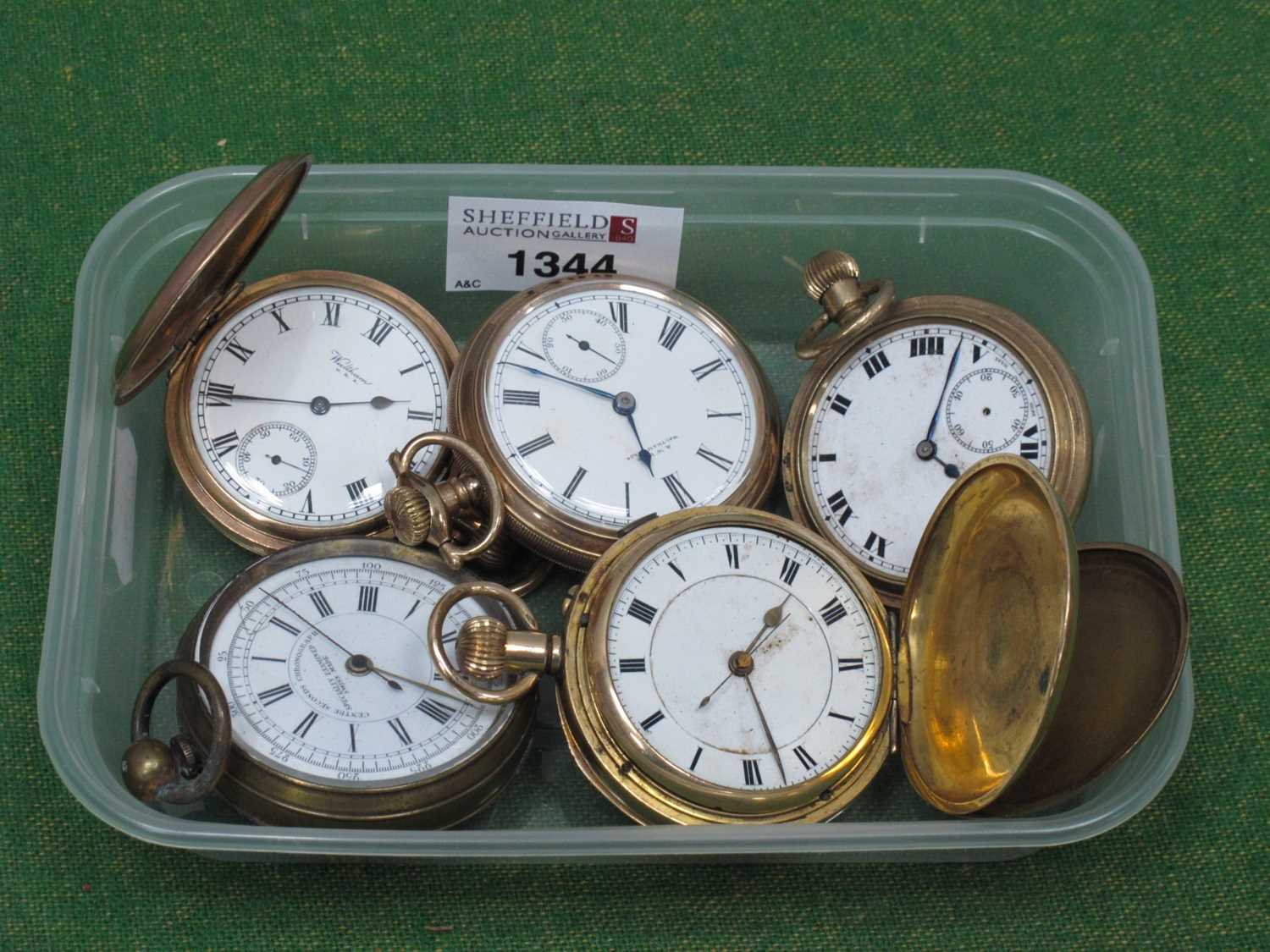 Lot 1344 - Waltham Pocket Watches, and other pocket watches