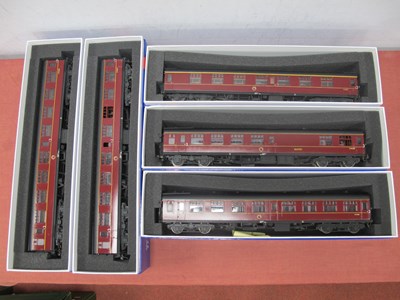 Lot 594 - Five Heljan O Gauge/7mm Boxed MK1 Coaches,...