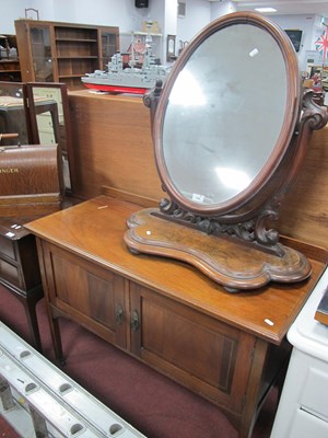 Lot 1495 - XIX Century Walnut Dressing Table Mirror, with...