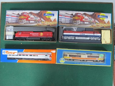 Lot 544 - Four 'HO' Gauge Boxed U.S.A Outline Locomotive,...