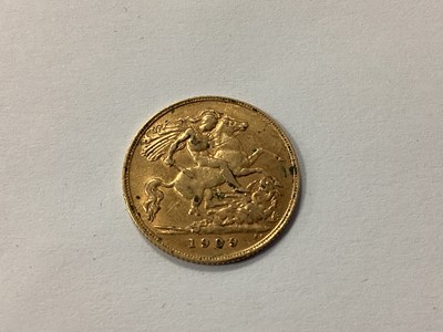 Lot 540 - 1909 Edward VII Gold Half Sovereign.