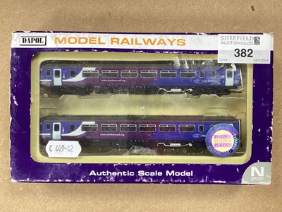 Lot 382 - An N Gauge Dapol Class 156 Northern Rail,...