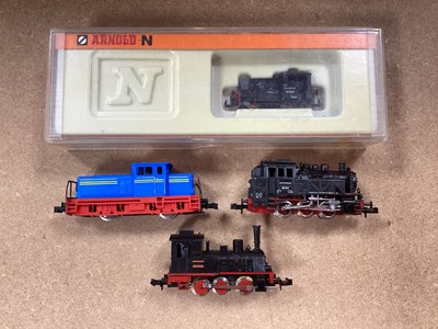 Lot 383 - Four N Gauge Continental Tank Locomotives, by...