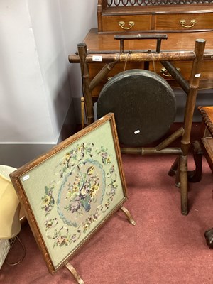 Lot 1519 - Dinner Gong in a Bamboo Frame,(88cm high),...