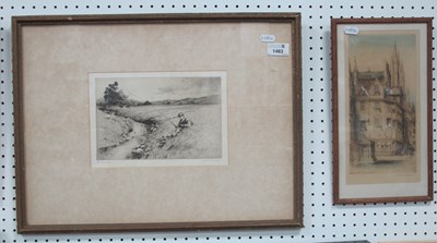 Lot 1465 - Jackson Simpson 'The Burnside' Etching, pencil...