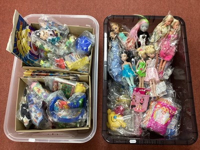 Lot 324 - Eight Modern Dolls including Disney Tinkerbell,...