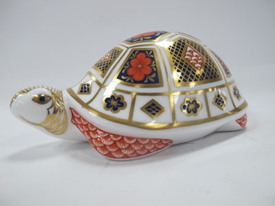 Lot 1265 - Royal Crown Derby Paperweight as a Turtle, in...