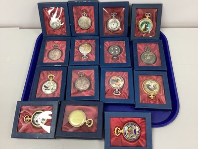 Lot 180 - Modern Collectors Pocket Watches, boxed. (15)