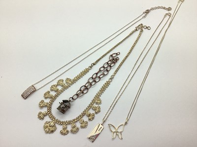 Lot 95 - "925" Charm Bracelet, "925" and other pendants...