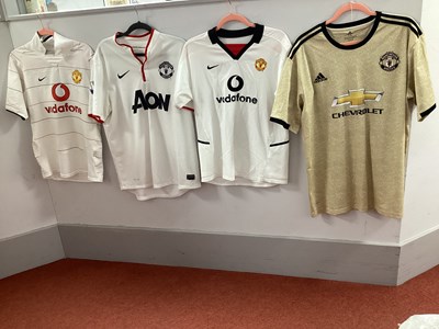 Lot 417 - Manchester United Away Shirts, Adidas gold...