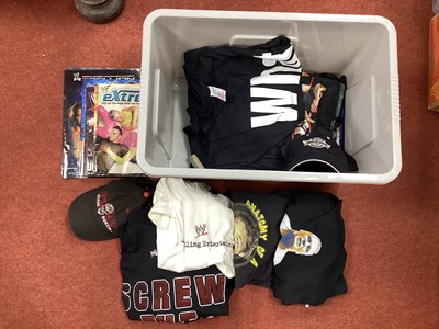 Lot 492 - WWF T-Shirts, including 'Rebellion', 'Screw...