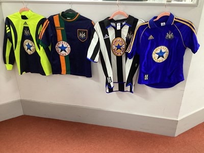 Lot 410 - Newcastle United Adidas Shirts, featuring...