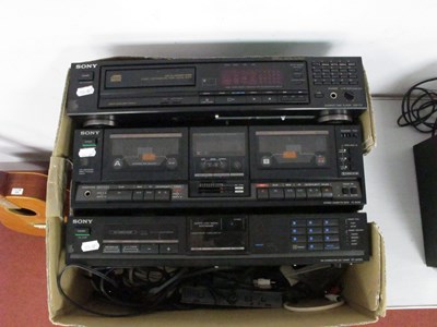 Lot 310 - Sony CDP-770 CD Player, Sony TC-W230 cassette...