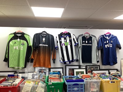 Lot 450 - Newcastle United Adidas Shirts, featuring 'NTL'...