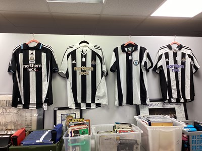 Lot 451 - Newcastle United Adidas Home Shirts, featuring...