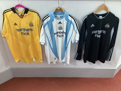 Lot 408 - Newcastle United Adidas Away Shirts, with...