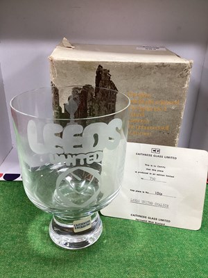 Lot 883 - Leeds United Glass Chalice 1974, by Caithness,...