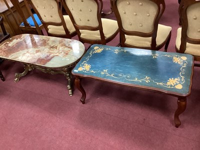 Lot 1532 - Rectangular Shaped Coffee Table, with a marble...