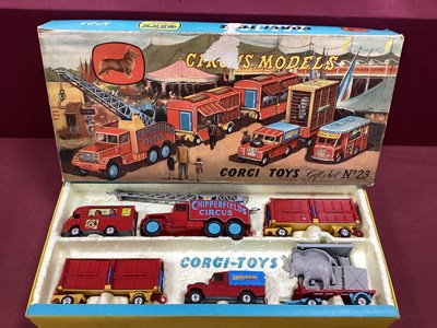 Lot 921 - Corgi Toys Gift Set No 23 Chipperfields Circus,...