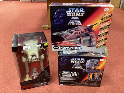 Lot 736 - Three 1990's and later Star Wars Plastic Space...