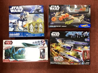 Lot 741 - Four Boxed Star Wars Plastic Model Space...