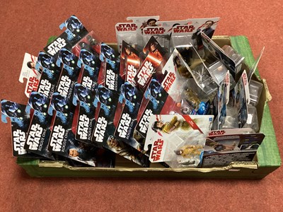 Lot 735 - Twenty Seven Star Wars Carded Plastic Action...