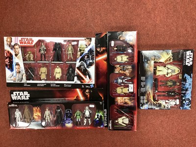 Lot 747 - Four Hasbro Star Wars Plastic Action Figure...