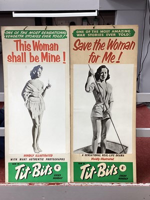 Lot 1336 - Tit-Bits Card Posters, printed by C.F Ltd for...