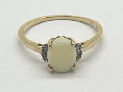 Lot 26 - Gemporia; A 9ct Gold Opal Dress Ring, single...