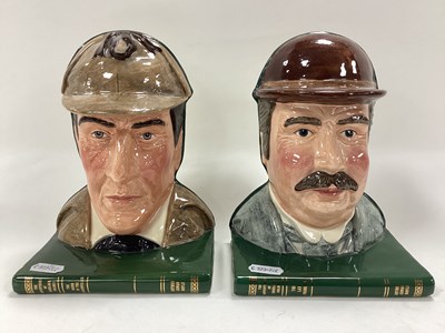 Lot 1191 - Royal Doulton Book Ends, 'Sherlock Holmes and '...