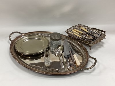 Lot 1166 - E.P.N.S Oval Plated with gadrooned edge,...