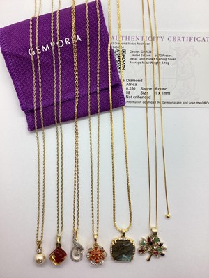 Lot 82 - Assorted "925" Modern Gilt Coloured Necklaces,...