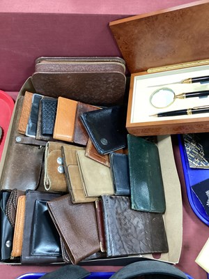 Lot 1389 - Quantity of Leather Wallets, pen set.