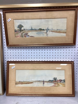 Lot 1450 - W. Nicholson, Estuary Scenes with Distant...