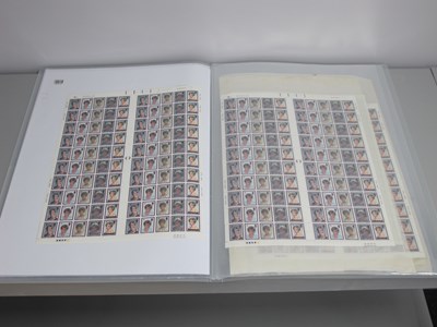 Lot 667 - Stamps; A large folder containing whole sheets...