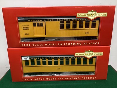 Lot 708 - Two Boxed Bachmann G Scale Denver and Rio...