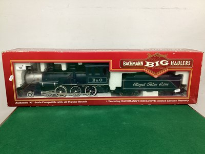 Lot 709 - Bachmann G Scale B & O Royal Blue 4-6-0 Steam...