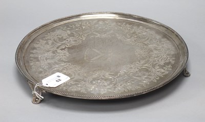 Lot 62 - A Georgian Hallmarked Silver Salver, T.C,...