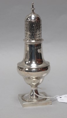 Lot 59 - A Georgian Hallmarked Silver Sugar Caster,...