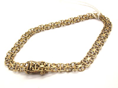 Lot 184 - A Decorative Panel Style Bracelet, of openwork...