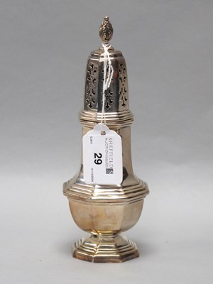 Lot 29 - A Large Hallmarked Silver Sugar Caster, B.G,...