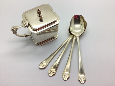 Lot 3 - A Set of Four Hallmarked Silver Teaspoons, a...